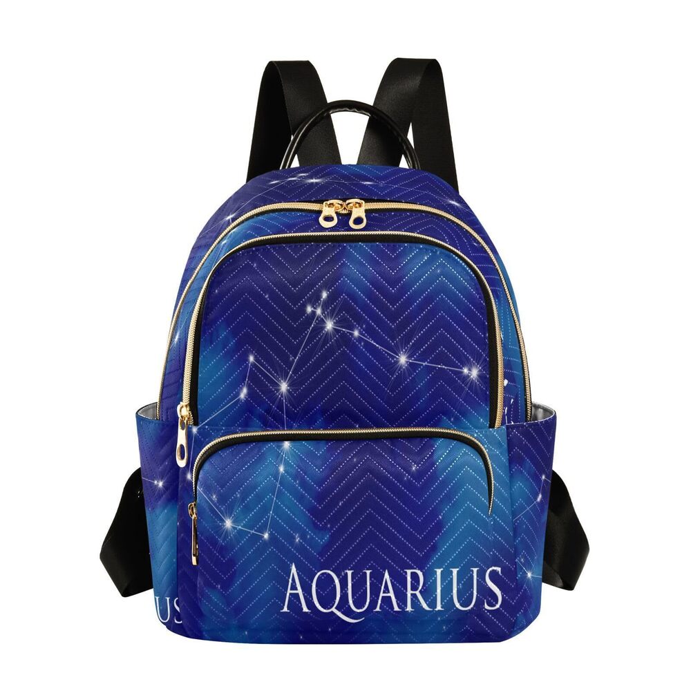 5540 Fashion Mini Backpack Purse for Daily Use, Aquarius Design for Travel